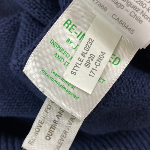 NWOT J.Crew Jacquard Stripe Cotton Crewneck Sweater - Picture 8 of 8